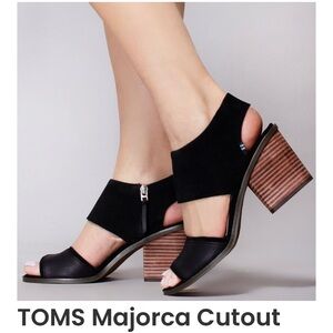 TOMS Black Majorca Cutout Women's Shoes Sz 11